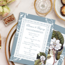 Elegante menú de boda personalizada Magnolia