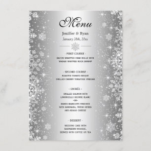 Elegante menú de bodas de invierno