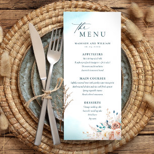 Elegante menú de bodas de playa