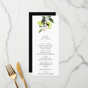 Elegante menú de caligrafía de lemas italianos