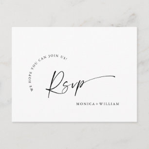 Elegante Menú de caligrafía Elección Boda RSVP