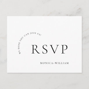 Elegante Menú de caligrafía Elección Boda RSVP