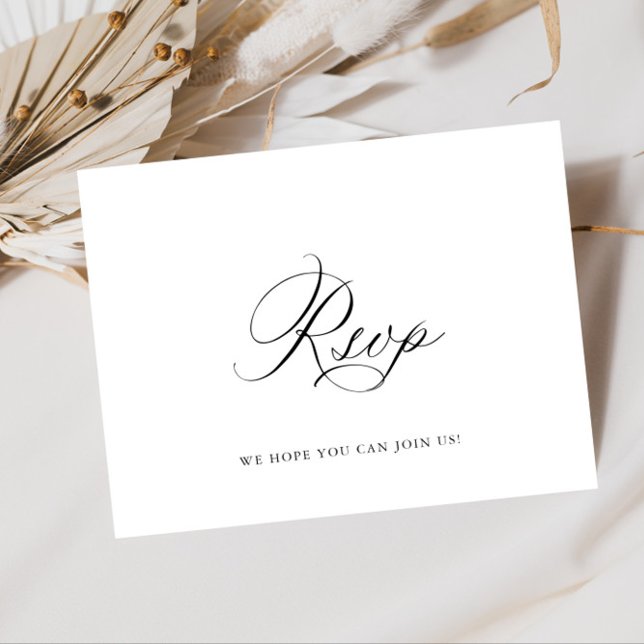 Elegante Menú de caligrafía Elección Boda RSVP (Subido por el creador)