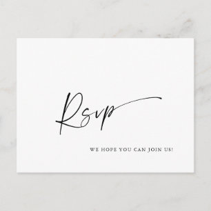 Elegante Menú de caligrafía Elección Boda RSVP