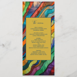 Elegante menú de destino africano opulento