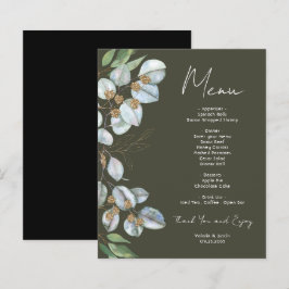 Elegante menú de eventos Eucalyptus Greenery