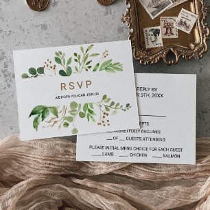 Elegante menú de vegetación de hojas de eucalipto