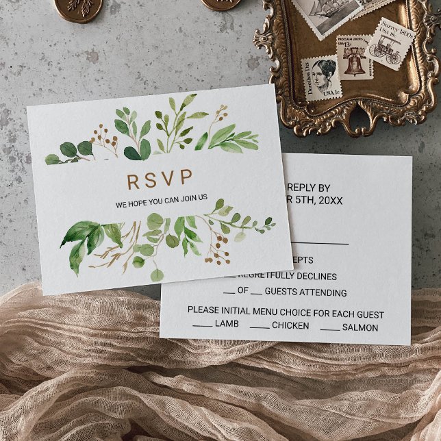 Elegante menú de vegetación de hojas de eucalipto (Subido por el creador)