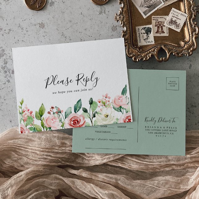 Elegante menú degustación floral de otoño RSVP (Subido por el creador)