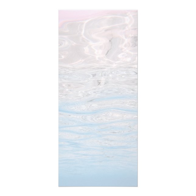 Elegante menú del programa del océano azul en blan (Frente)