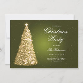 Elegante menú del programa Green Christmas Tree