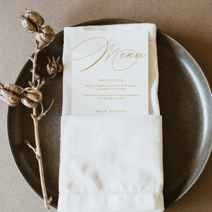 Elegante menú dorado