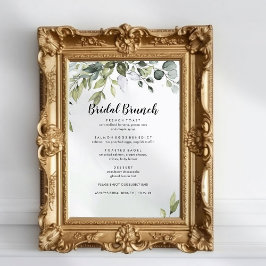 Elegante menú Eucalyptus Bridal Brunch