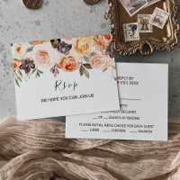 Elegante menú floral rústico otoñal