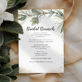 Elegante menú Foliage Greenery Bridal Brunch