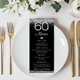 Elegante menú plano para la cena de cumpleaños núm