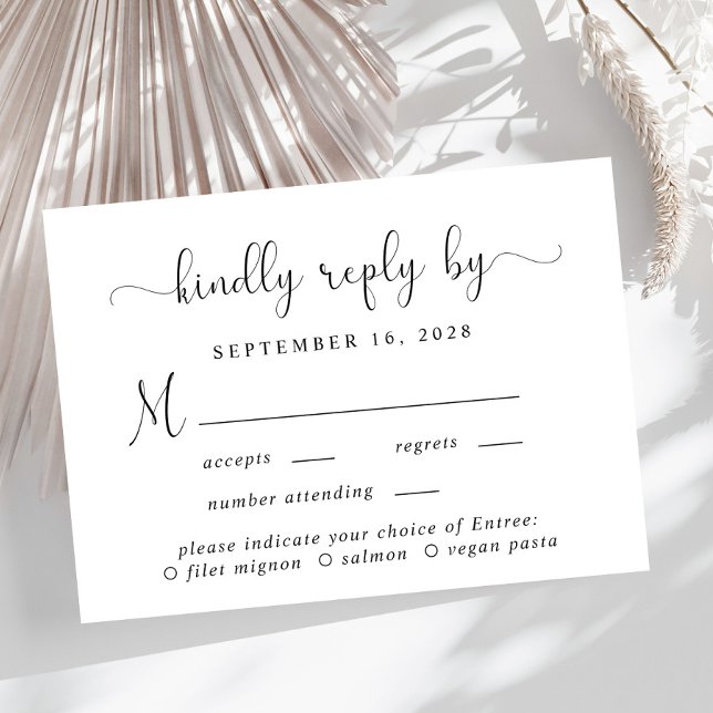 Elegante Menú Script Elección Boda RSVP (Subido por el creador)