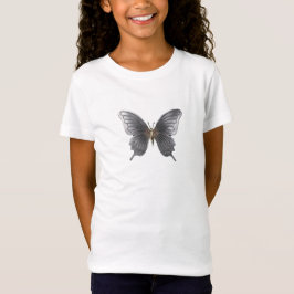 Elegante Metalizado mariposa niños camiseta