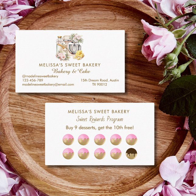 Elegante mezclador floral Stand Tarjeta de fidelid (Subido por el creador)