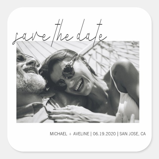 Elegante Minimalismo ⎥ Foto Guardar Pegatina De Fe (Anverso)