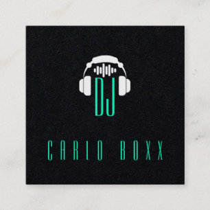 Elegante minimalismo musical negro tarjeta de visi