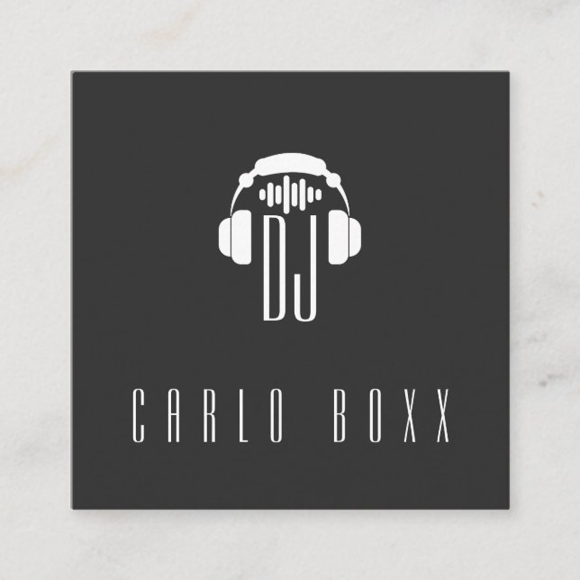 Elegante minimalismo musical tarjeta de visita (Anverso)