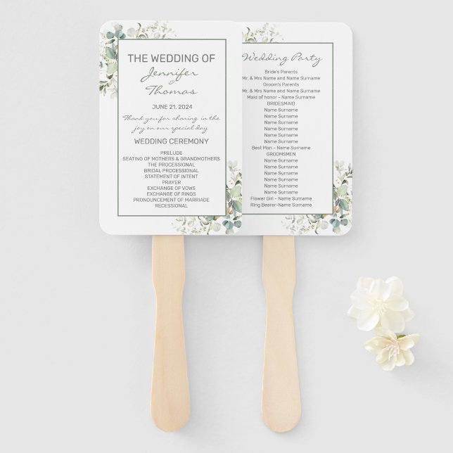 Elegante, Minimalismo, Programa de Abanico de Hoja (Anverso y reverso)