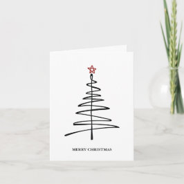 Elegante minimalista Árbol simple Feliz Navidad