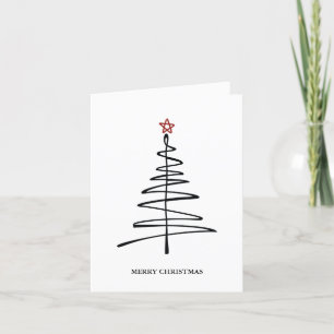 Elegante minimalista Árbol simple Feliz Navidad