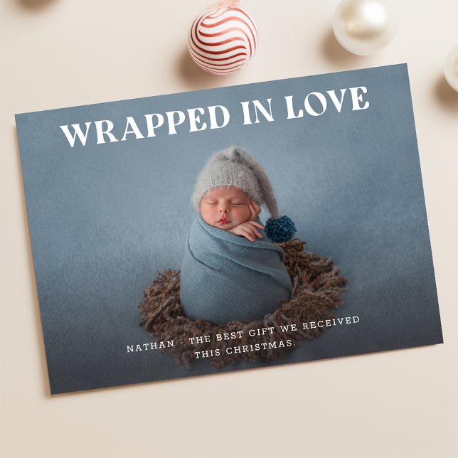 Elegante minimalista Babys primera foto de Navidad (Subido por el creador)