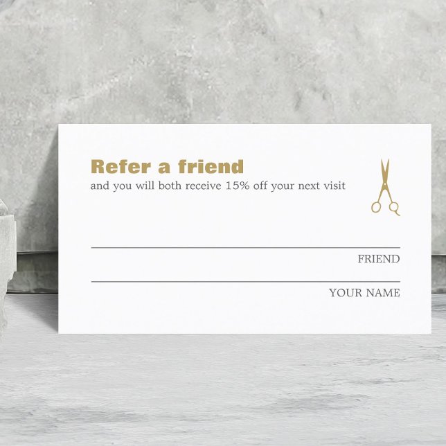 Elegante minimalista blanco dorado remite tarjeta  (Subido por el creador)