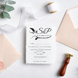 Elegante Minimalista boda manuscrita RSVP