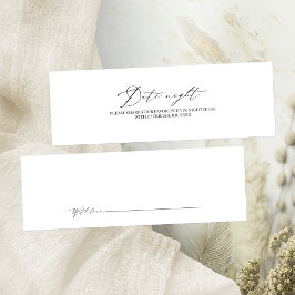 Elegante Minimalista ducha de novia tarjetas de no