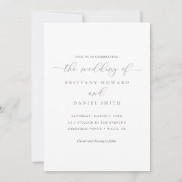 Elegante minimalista El Boda de la invitación