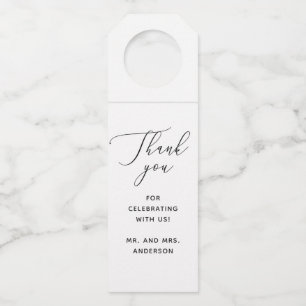 Elegante Minimalista Etiqueta de Agradecimiento de