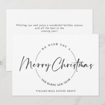 Elegante Minimalista Feliz de Navidad