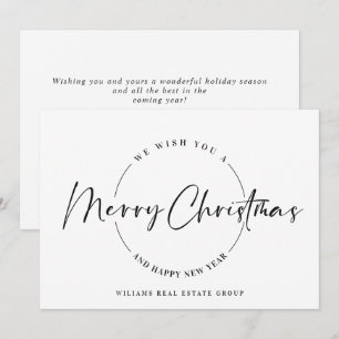 Elegante Minimalista Feliz de Navidad