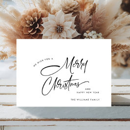 Elegante Minimalista Feliz Navidad