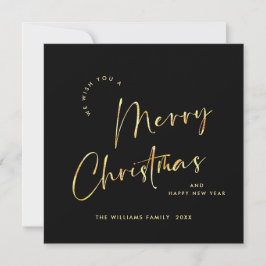 Elegante Minimalista Feliz Navidad de oro