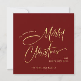 Elegante Minimalista Golden Modern Feliz Navidad