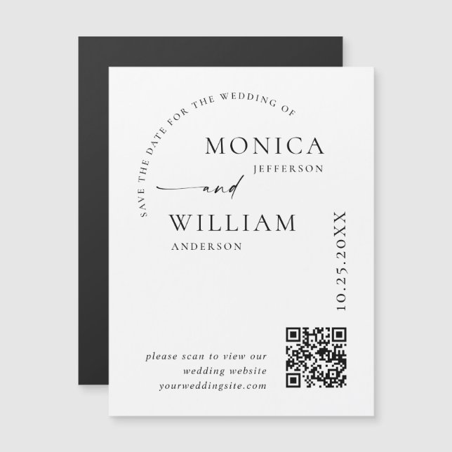 Elegante Minimalista Guardar la tarjeta magnética  (Anverso/Reverso)