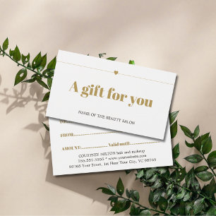 Elegante minimalista Línea de Oro Blanco Faux Bell