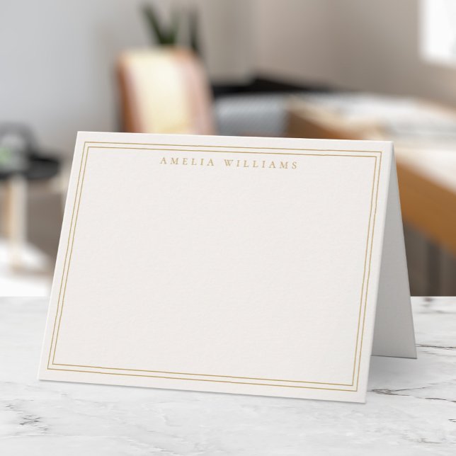 Elegante Minimalista Marfil Dorado Dos Bordes (Subido por el creador)