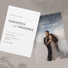 Elegante Minimalista Moderna Invitación de Boda co