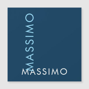 Elegante Minimalista Moderno Nombre Azul Prusiano