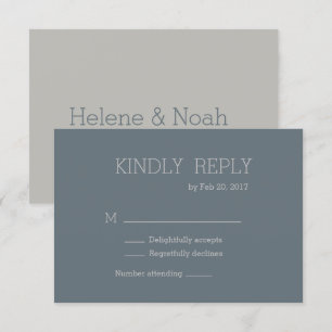Elegante minimalista moderno tarjeta de respuesta