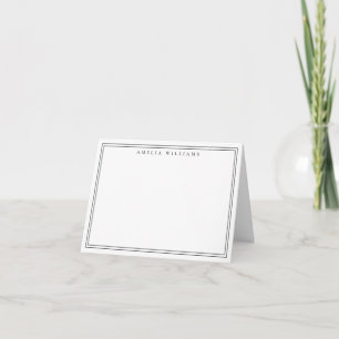 Elegante Minimalista Negro Dos Bordes