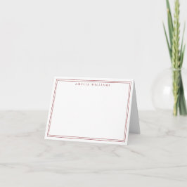 Elegante Minimalista Rojo Dos Bordes