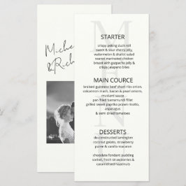 Elegante Minimalista Tarjeta de Boda con Foto y Le