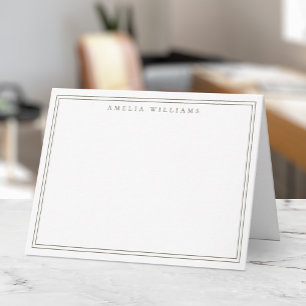 Elegante Minimalista Verde Oliva Dos Bordes